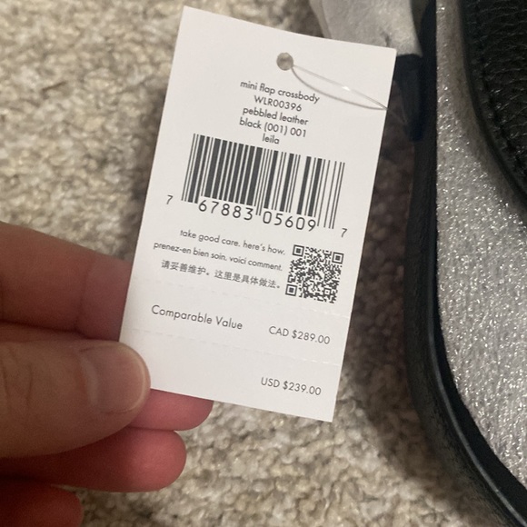 HP 11/24! NWT Kate Spade Leila Mini Flap Crossbody in Black - Picture 6 of 9